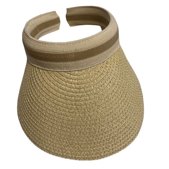 Candor NYC Accessories Candor Nyc 0 Paper Wide Brim Sun Visor Straw Beach Hat One Size